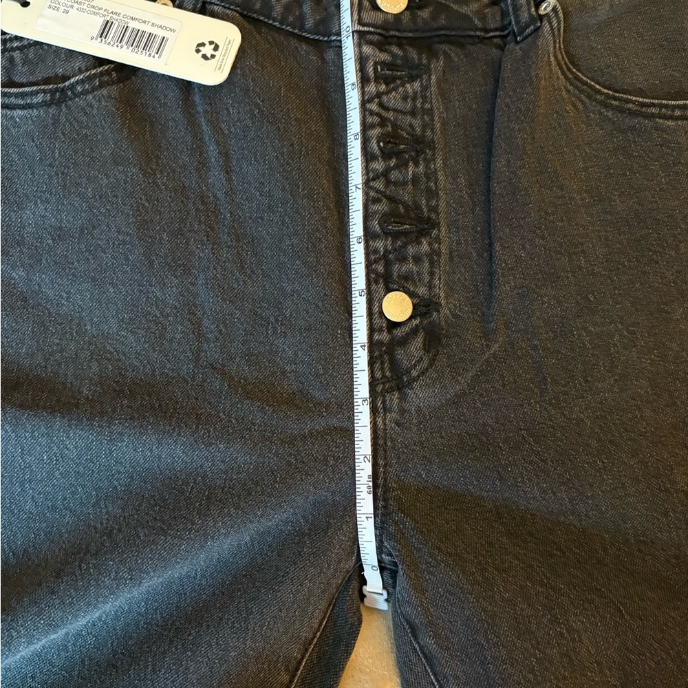 ROLLA'S Eastcoast Flare Black High-Rise Button-Fly Flared Jeans - Picture 6 of 10